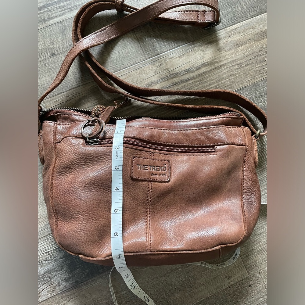 The Trend -Brown Leather Crossbody Bag - Classic Women’s Shoulder Bag - Picture 5 of 5